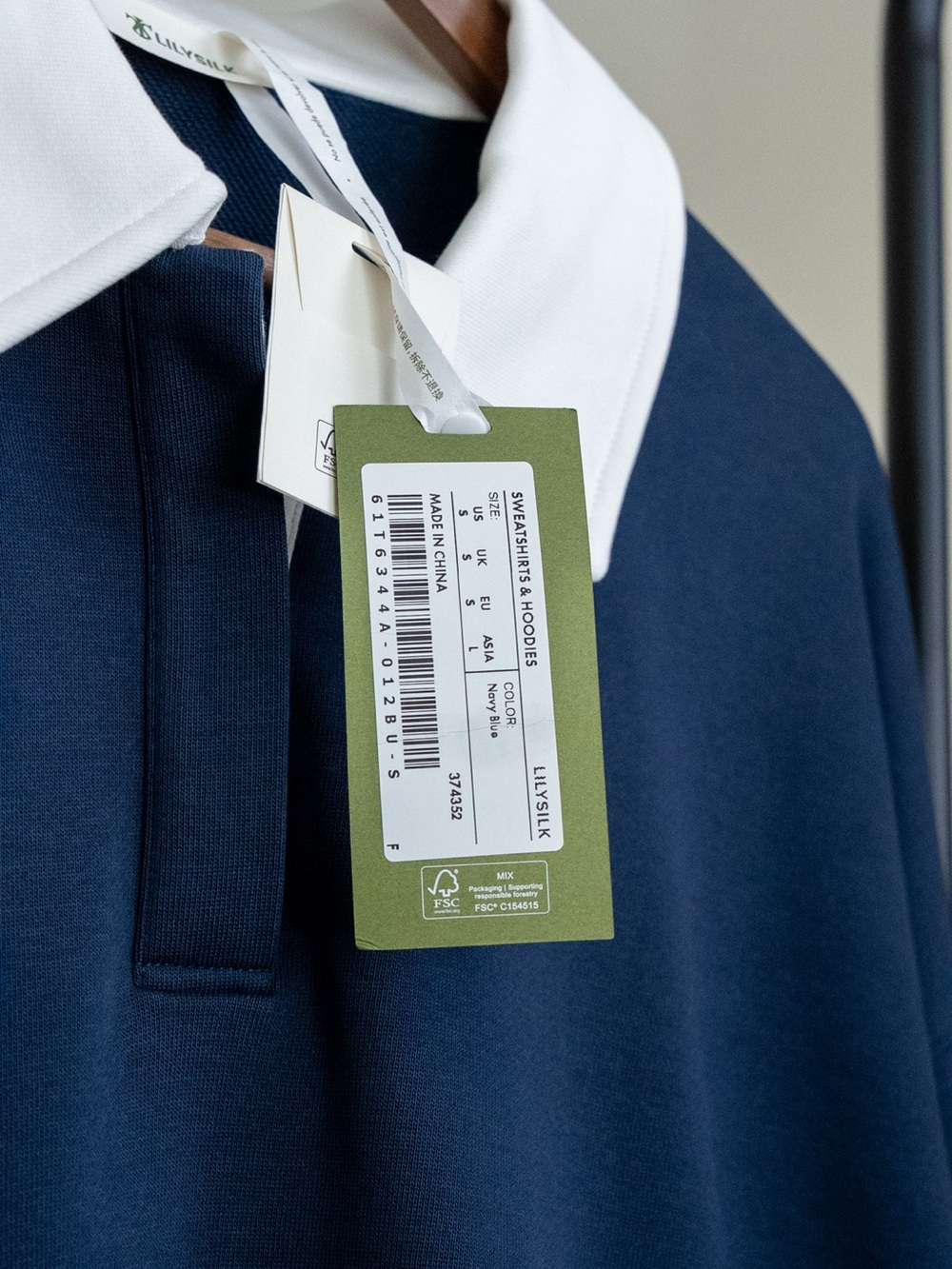 LILYSILK Silkerry® Polo Sweatshirt - Picture 9 of 15